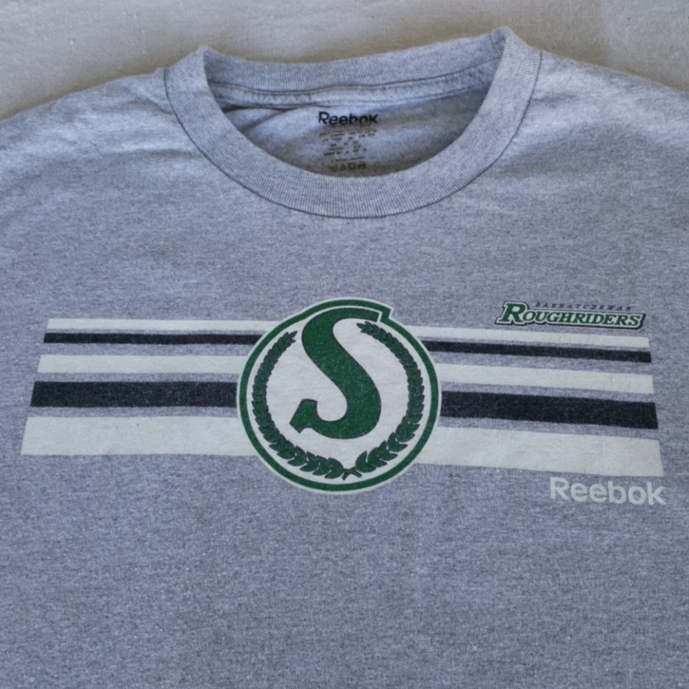 REEBOK Saskatchewan Roughriders VTG Grey Tee (L)
